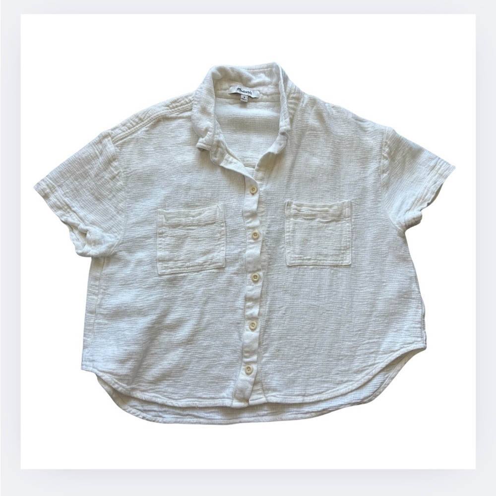 Madewell Breezewoven Cropped Beachside Top – Size M - Picture 2 of 5